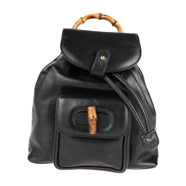 驚きの値段 Gucci グッチ バンブー 003 1705 0030 リュック デイパック レザー ブラック 本物保証 売り尽くしセール Skylanceronline Com