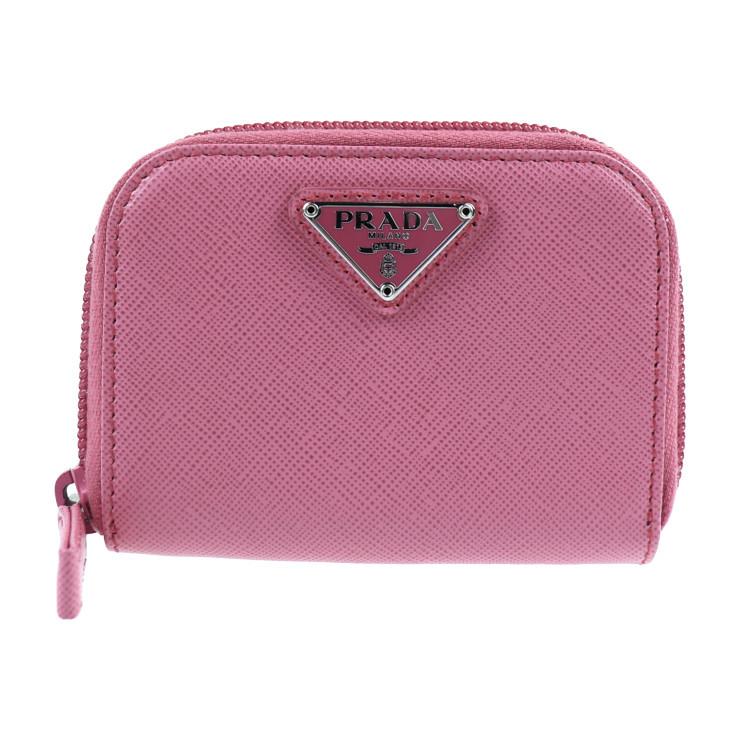 超美品 PRADA プラダ ラウンドファスナー コインケース M268A 二  
