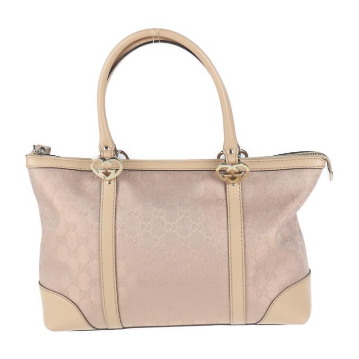 最新エルメス グッチ Gucci トートバッグ グッチ Gucci メタリック 本物保証 ピンク レザー Ggキャンバス トートバッグ Lonely バッグ Nayastores Com