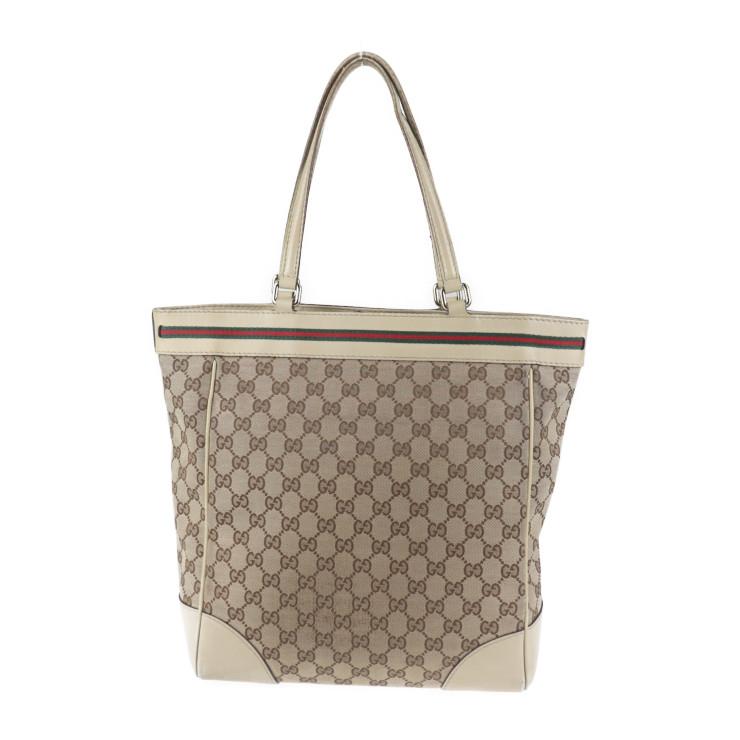 GUCCI プリンシー ハンドバッグ GGキャンバス シェリーライン ベージュ GUCCI（グッチ） シェリーライン 257062 トートバッグ GGキャンバス
