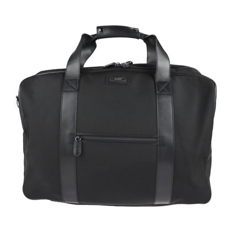 GUCCI 美品 グッチ 012 0074 3754 ボストンバッグ ナイロン レザー 