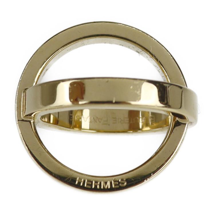 美品 HERMES エルメス コスモス スカーフリング スカーフリング メタル 
