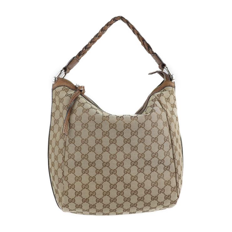 GUCCI グッチ バンブー 257090 ショルダーバッグ GGキャンバス レザー 