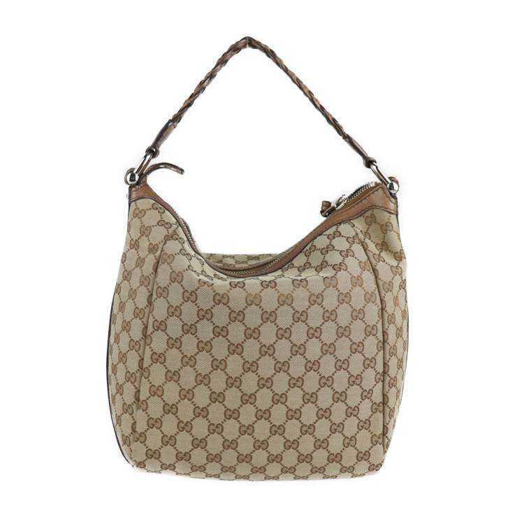 GUCCI グッチ バンブー 257090 ショルダーバッグ GGキャンバス レザー 