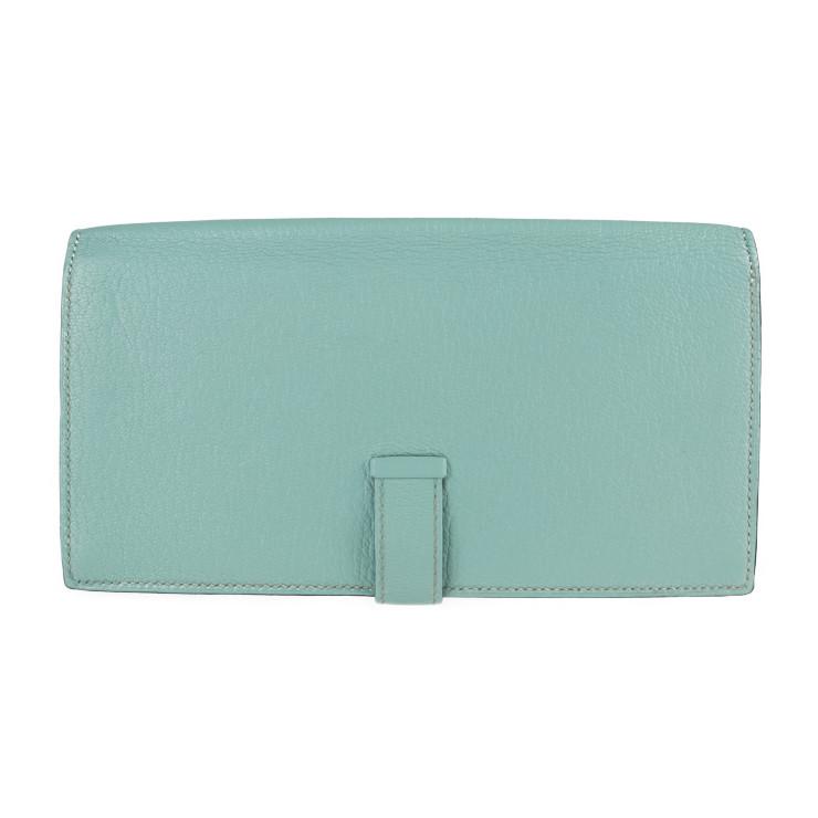HERMES エルメス ベアン クラシック - 長財布 シェーブル ミント HERMES エルメス ベアン クラシック - 長財布 シェーブル ミント