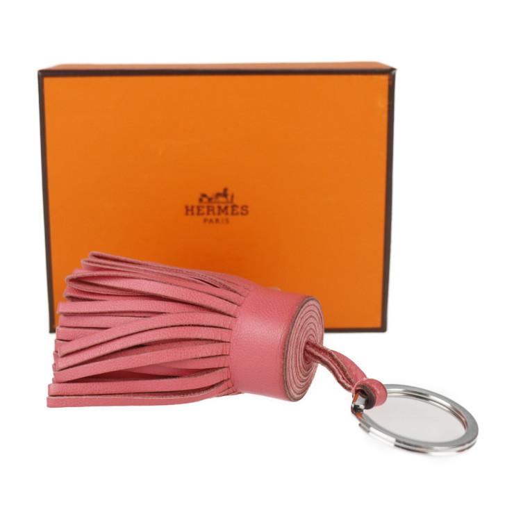 HERMES エルメス カルメン キーホルダー レザー ピンク キーリング HERMES エルメス カルメン キーホルダー レザー ピンク キーリング
