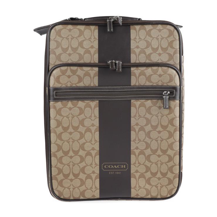 美品 COACH コーチ ヘリテージ シグネチャー ストライプ ホイール 
