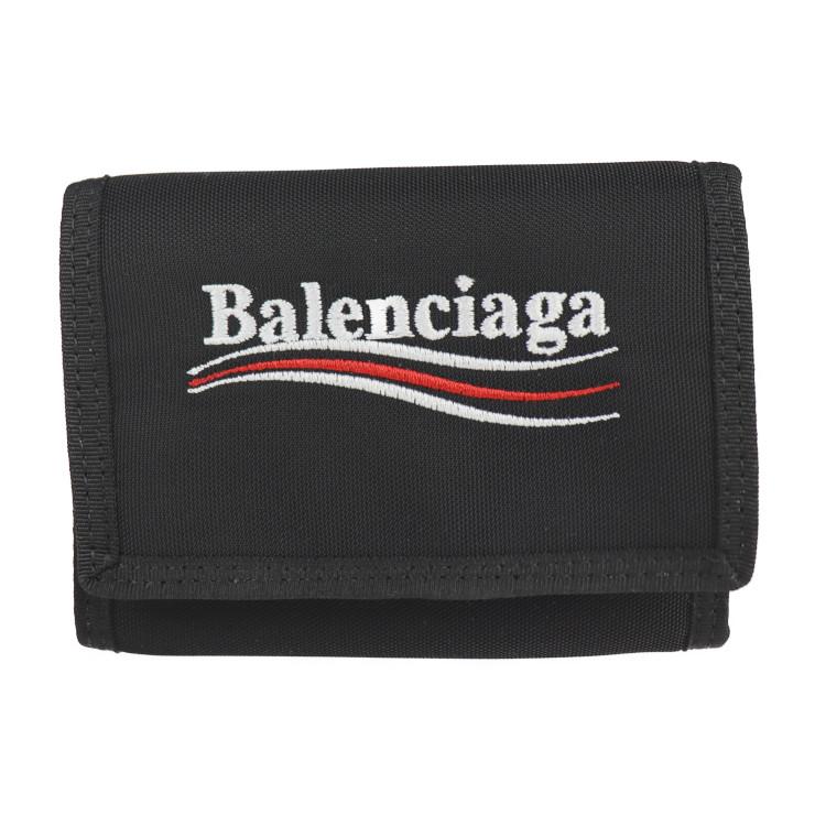 新品未使用展示品 BALENCIAGA バレンシアガ エクスプローラー 507481 三つ折り財布 ナイロン ブラック コンパクトウォレット