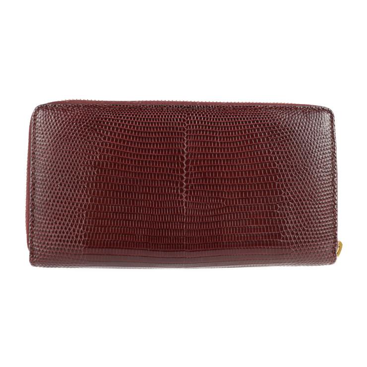 GUCCI（グッチ） 超美品 ズゥミ 570661 長財布 リザード ボルドー
