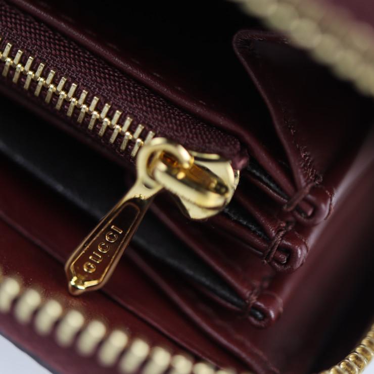 GUCCI（グッチ） 超美品 ズゥミ 570661 長財布 リザード ボルドー