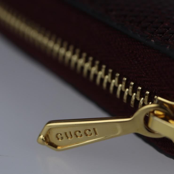 GUCCI（グッチ） 超美品 ズゥミ 570661 長財布 リザード ボルドー
