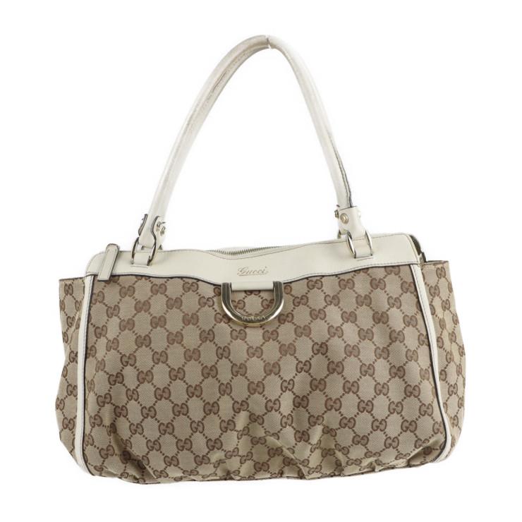 GUCCI グッチ アビー 189831 トートバッグ GGキャンバス レザー 