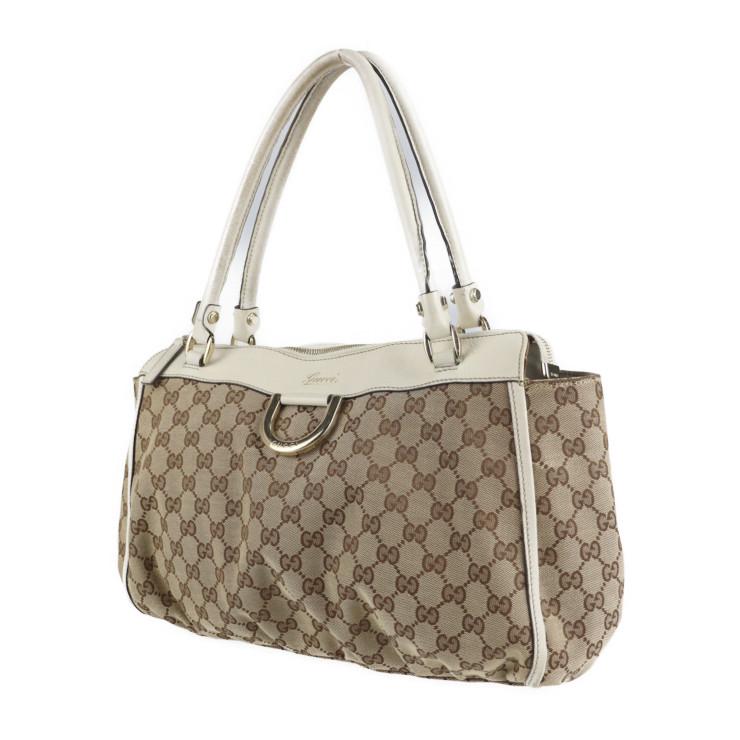 GUCCI グッチ アビー 189831 トートバッグ GGキャンバス レザー 