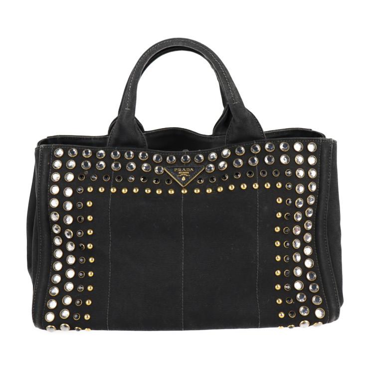 PRADA プラダ カナパ B2642O トートバッグ キャンバス ブラック 