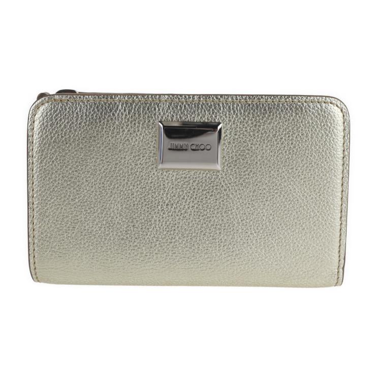 超美品 JIMMY CHOO ジミーチュウ MARCIA マーシャ 二つ折り財布 レザー ゴールド L字ファスナー【本物保証】  :2109043001240:3R boutipue - 通販 - Yahoo!ショッピング