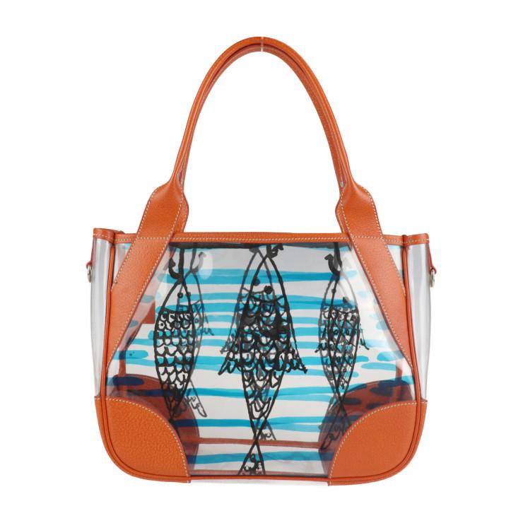 超美品 PRADA プラダ BR3020 トートバッグ レザー ビニール オレンジ クリア 【本物保証】 :2109063002174:3R  boutipue - 通販 - Yahoo!ショッピング