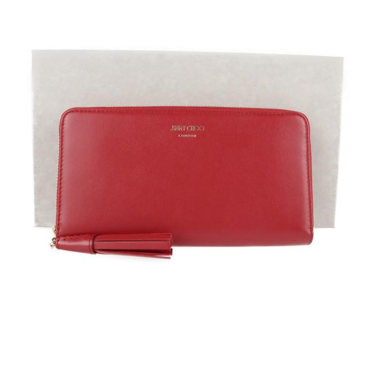 新品未使用展示品 JIMMY CHOO ジミーチュウ ATHINI ZIP - 長財布 