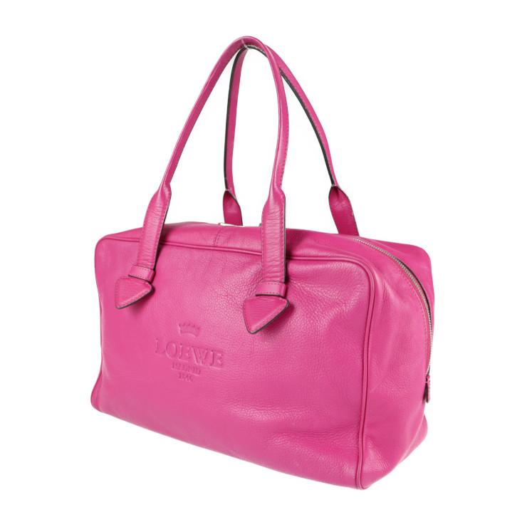 LOEWE 美品 ロエベ ヘリテージ - ハンドバッグ レザー ピンク LOEWE 美品 ロエベ ヘリテージ - ハンドバッグ レザー ピンク