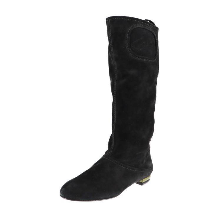 美品】Ferragamo フェラガモ ロングブーツ ヒール スエード 22.5