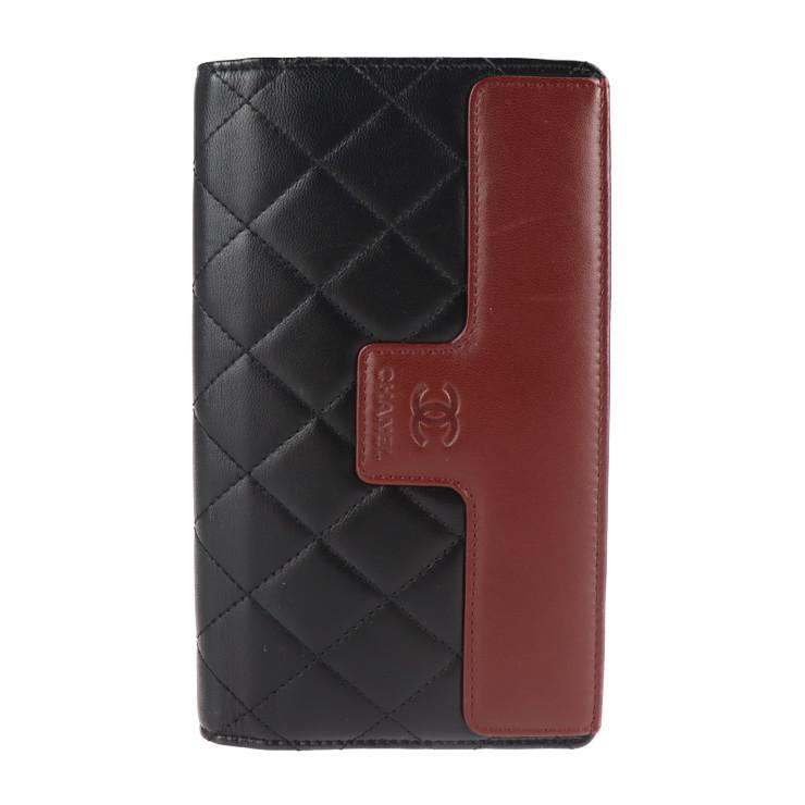 CHANEL 美品 シャネル コココクーン A47423 二つ折り財布 ラムスキン 