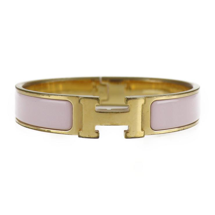 HERMES エルメス クリッククラック PM バングル メタル ゴールド 