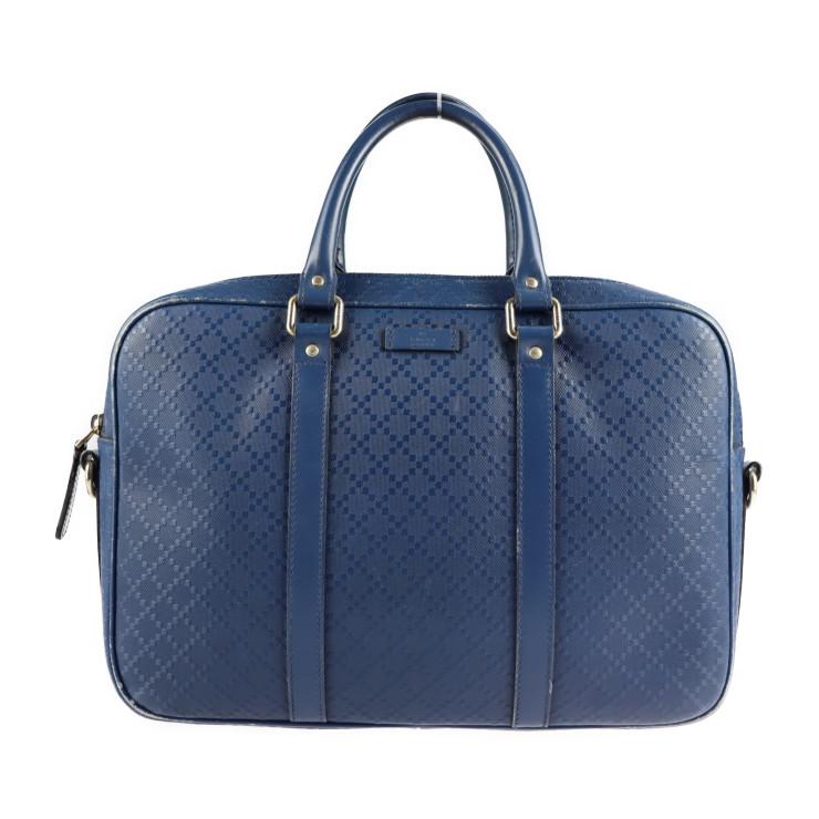GUCCI グッチ ディアマンテ 344357 ビジネスバッグ レザー ブルー 2WAY ブリーフケース 肩掛け【本物保証】  :2113053007170:3R boutipue - 通販 - Yahoo!ショッピング