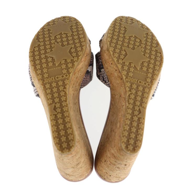 【美品】JIMMY CHOO  PANDORA ウェッジソールミュール 美品】JIMMY CHOO PANDORA ウェッジソールミュール 中古・古着