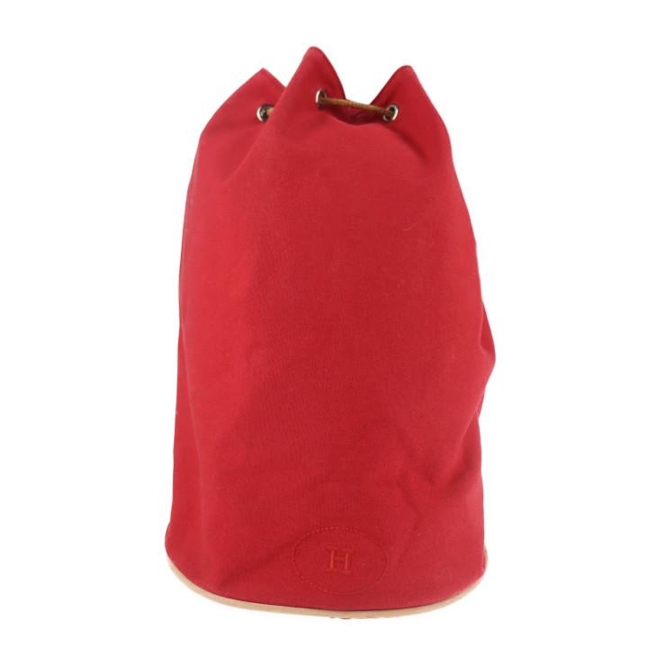 HERMES エルメス ポロションミミル GM ショルダーバッグ コットン  