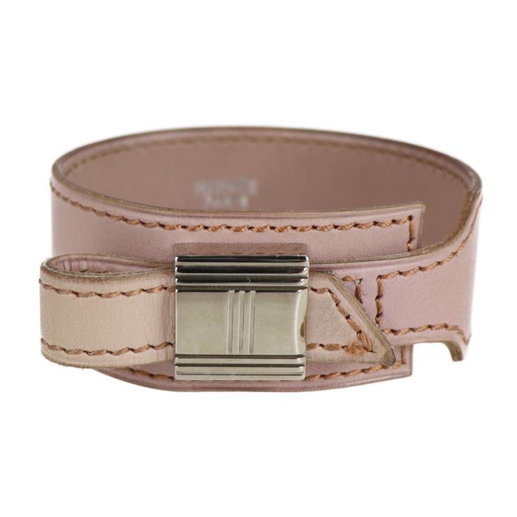 HERMES エルメス アルテミス - M ブレスレット カーフ ピンク系 