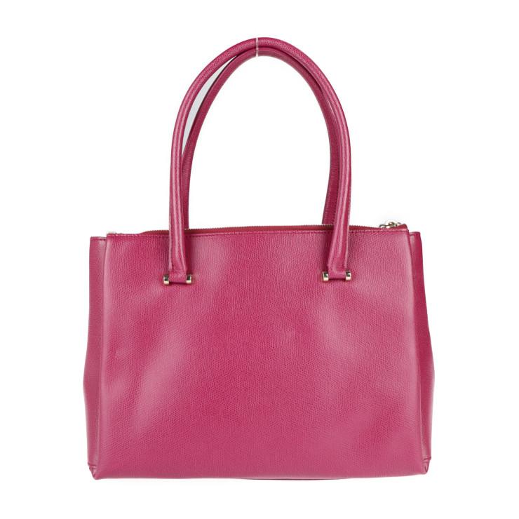 超美品 Furla フルラ LOTUS ロータス ハンドバッグ レザー ローズ系