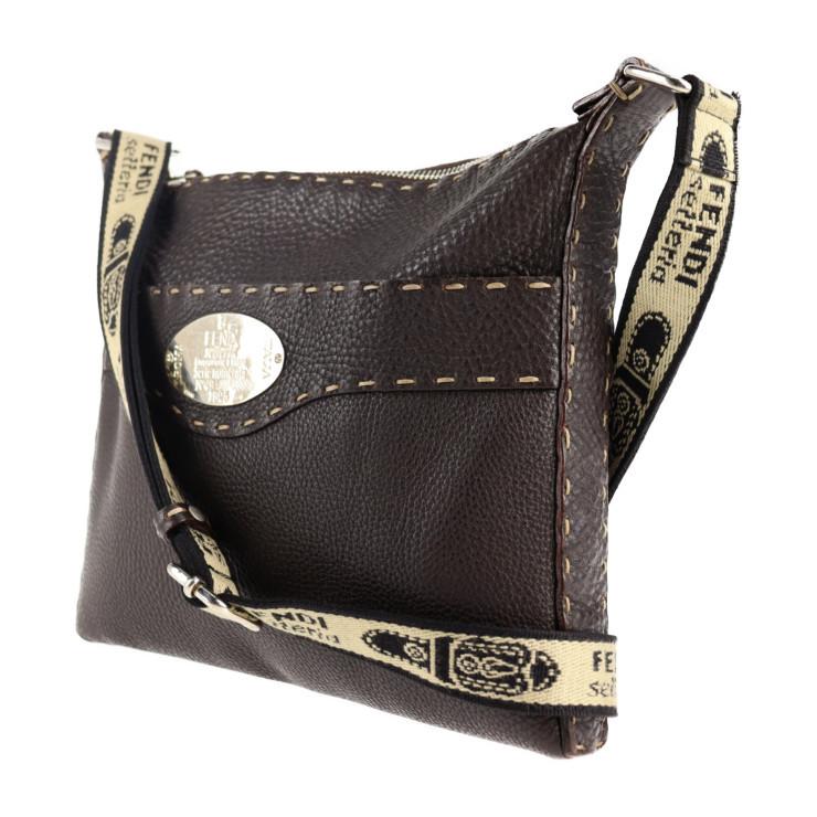 FENDI 美品 フェンディ セレリア 8BT109 ショルダーバッグ レザー 