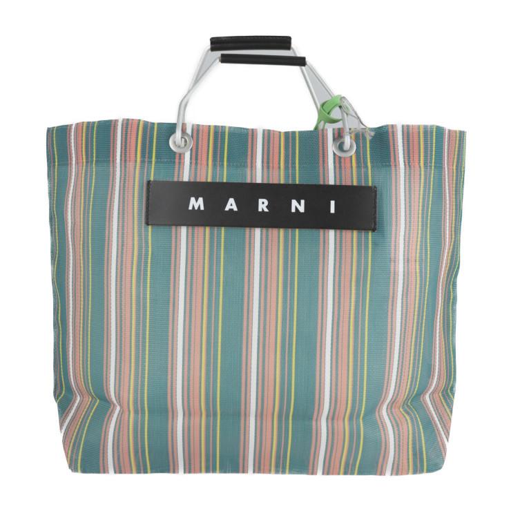 超美品 MARNI マルニ ショッピングバッグ フラワーカフェ SHMHR08A00 