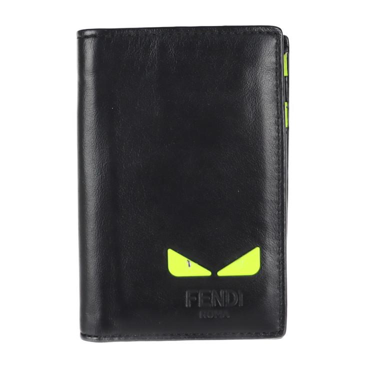 美品 FENDI フェンディ バグズ モンスター 7M0265 カードケース レザー ブラック イエロー 二つ折り【本物保証】 :2120013002330:3R boutipue 通販 FENDIのモンスターのカードケース