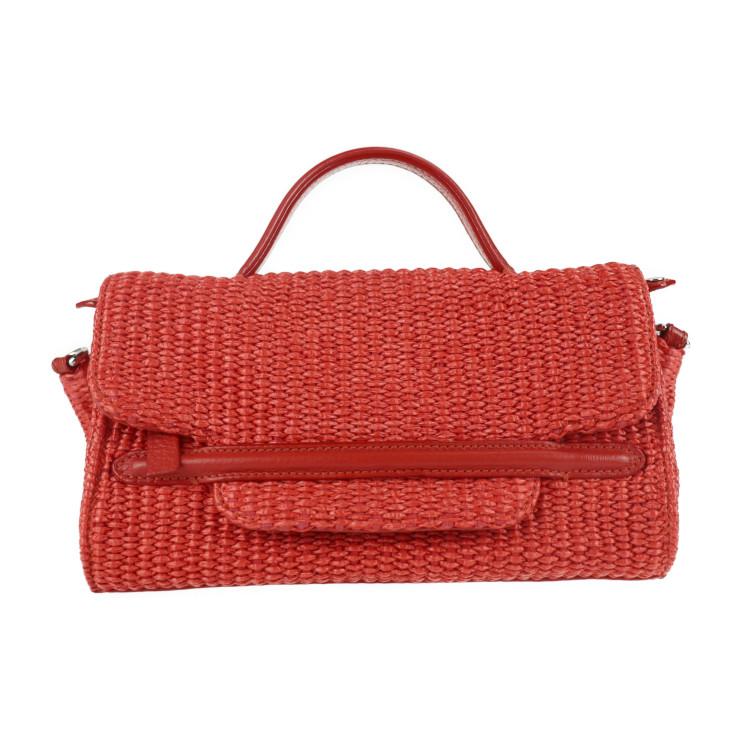 超美品 ZANELLATO ザネラート NINA ニーナ ハンドバッグ ストロー 