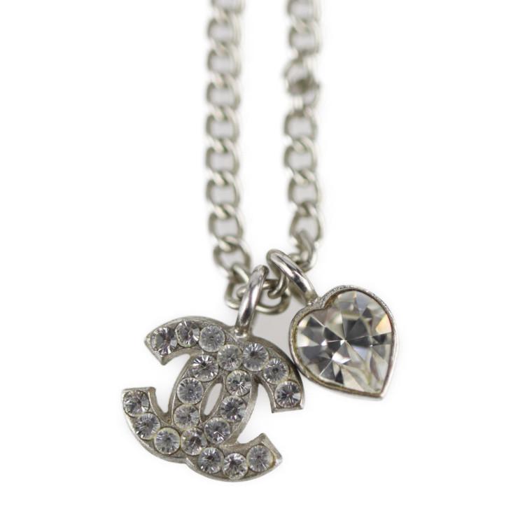 CHANEL シャネル ココマーク ネックレス メタル ラインストーン 