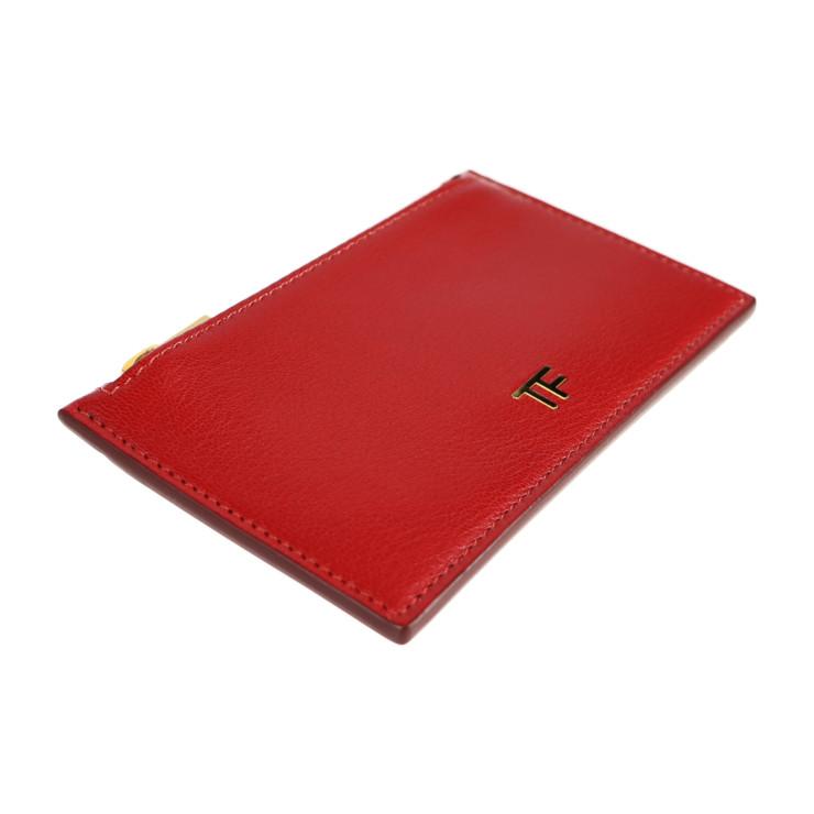 超美品 TOM FORD トムフォード コインケース レザー レッド カード 