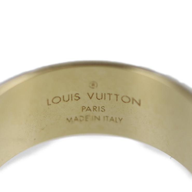 LOUIS VUITTON ルイ ヴィトン リングネックレス モノグラム M80189 ネックレス メタル ゴールド 指輪　LVシグネチャ【本物保証】