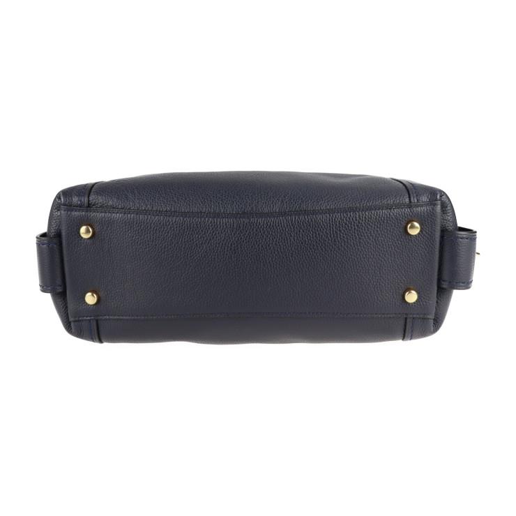 超美品 COACH コーチ イーディー 57125 トートバッグ レザー ネイビー