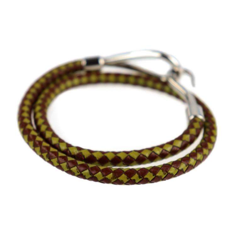 HERMES エルメス ジャンボ チョーカー ブレスレット レザー グリーン