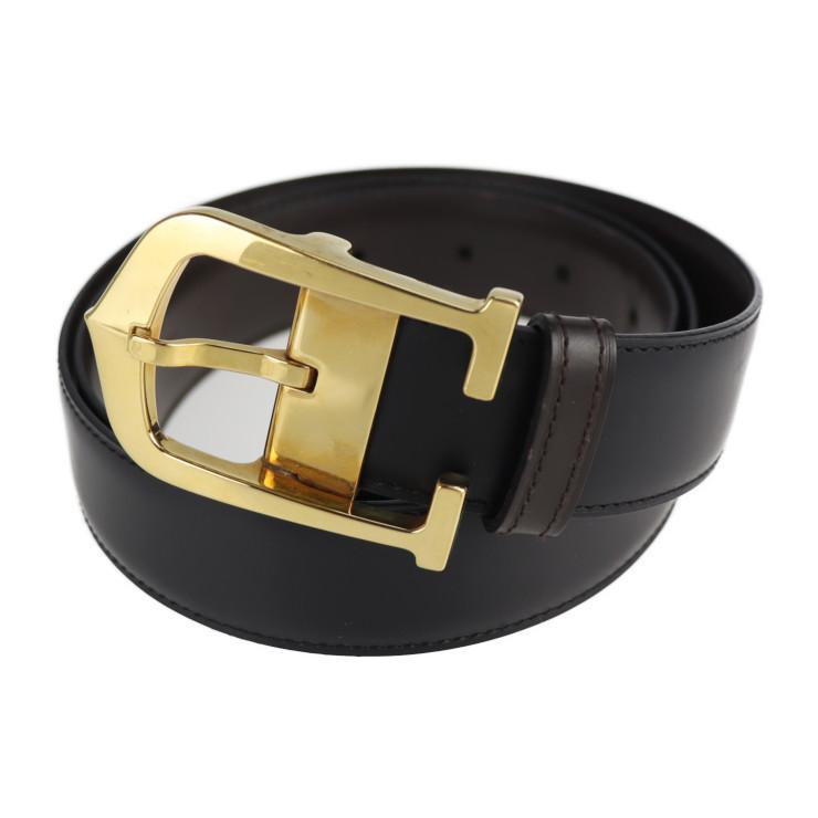 CARTIER カルティエ Cアロンジェ L5000171 ベルト レザー ブラック 