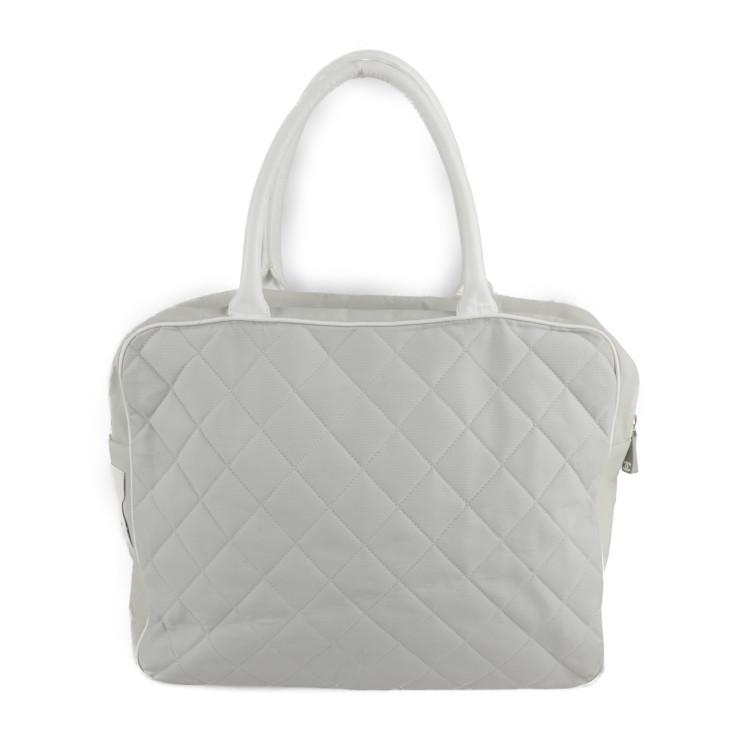 CHANEL シャネル スポーツライン ハンドバッグ キャンバス レザー 