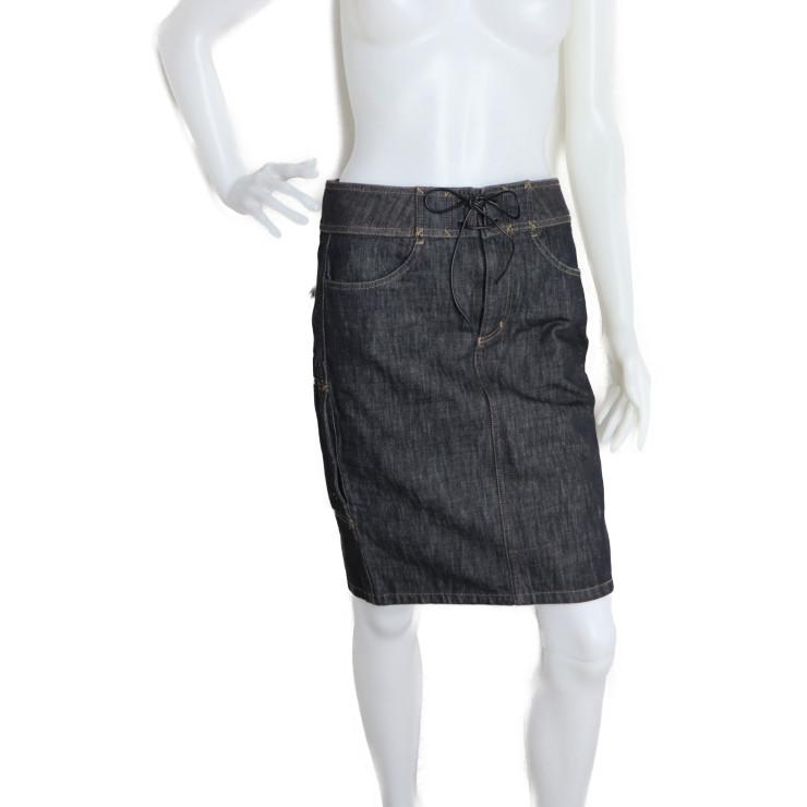 超美品 GUCCI グッチ スカート 091768 40 スカート コットンデニム  