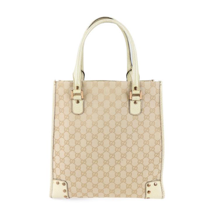 GUCCI グッチ GGキャンバス 124261 トートバッグ キャンバス レザー 
