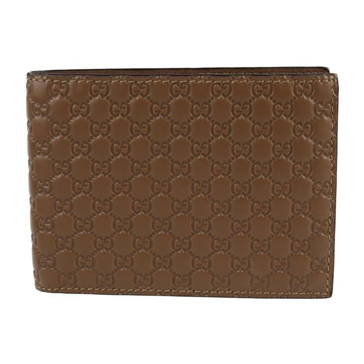 超美品 GUCCI グッチ マイクログッチシマ 278596 二つ折り財布 レザー