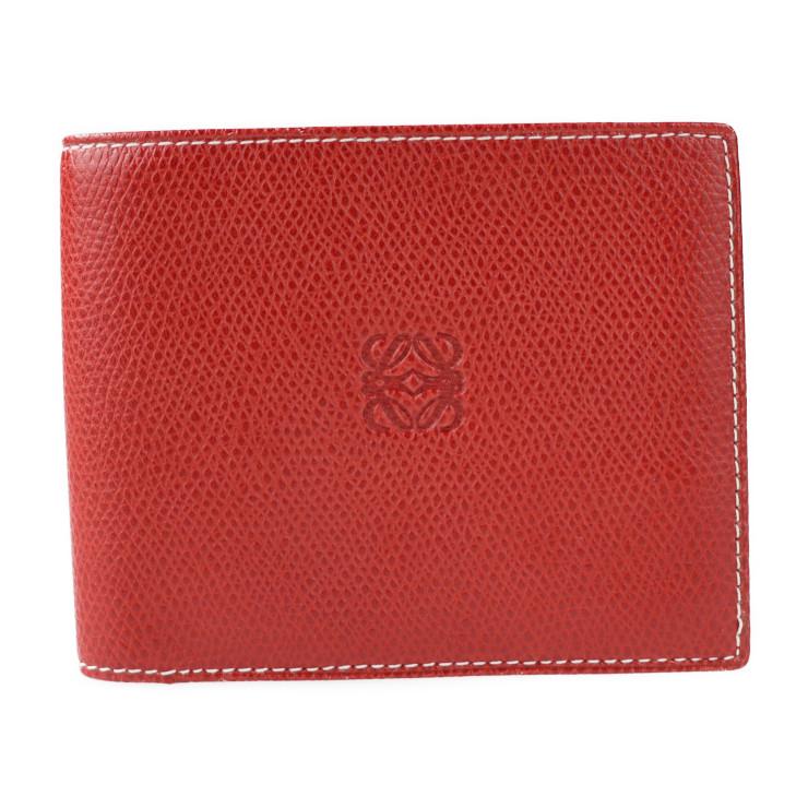 超美品 LOEWE ロエベ アナグラム 二つ折り財布 レザー レッド系 札入れ【本物保証】 :2126023001567:3R boutipue -  通販 - Yahoo!ショッピング