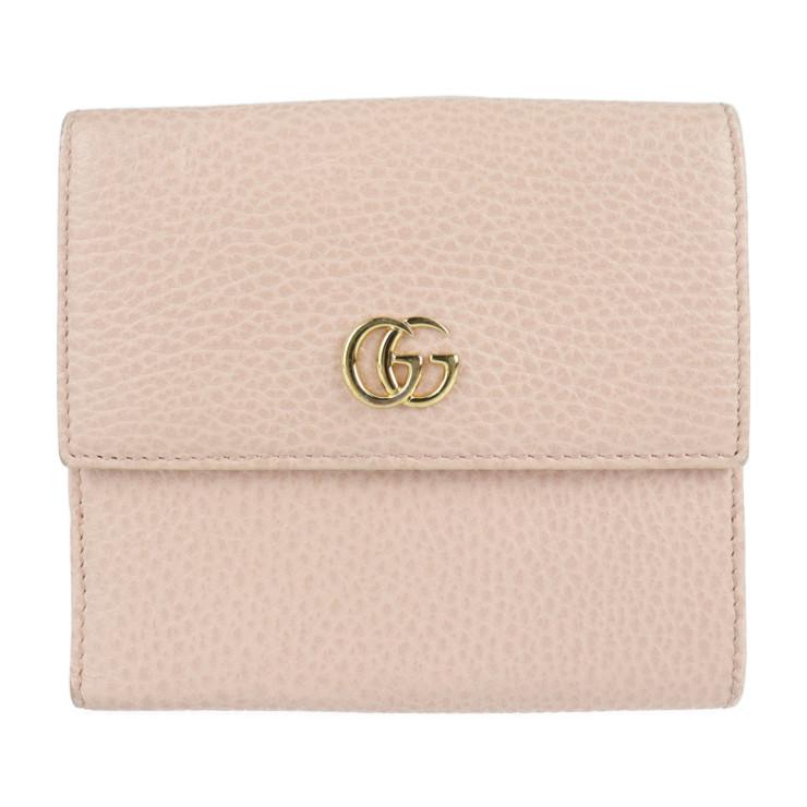 超美品 GUCCI グッチ フレンチフラップ ウォレット GG プチマーモント