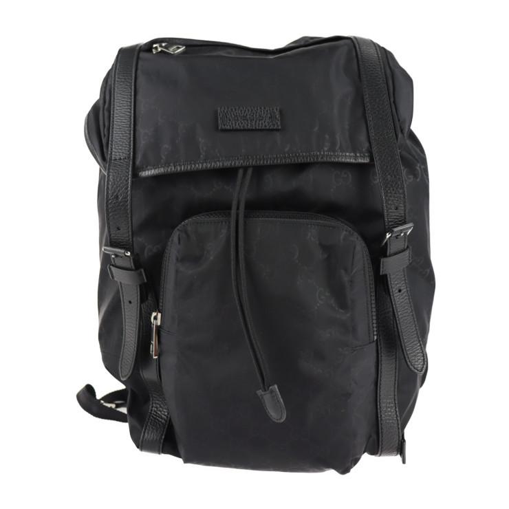 GUCCI 超美品 グッチ 510336 リュック・デイパック GGナイロン レザー 