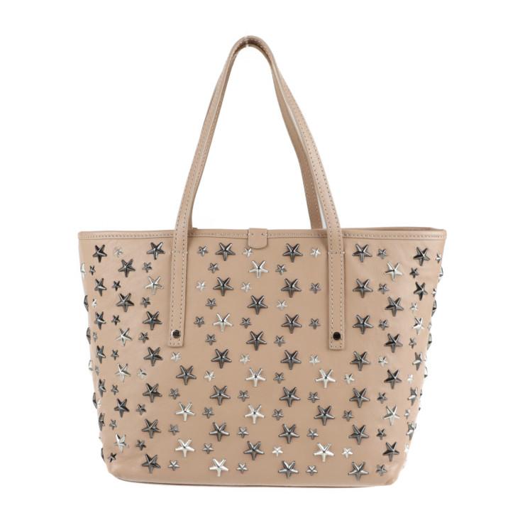 【美品】ジミーチュウ トートバッグ パール付き スタッズ ポーチ付き チャーム付 超美品 JIMMY CHOO ジミーチュウ SASHA サシャS - トートバッグ