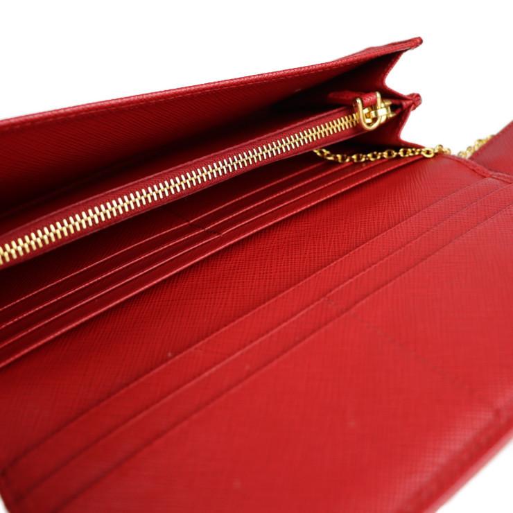 新品未使用展示品 PRADA プラダ 1MH132 長財布 ナイロン レザー レッド 新品未使用展示品 PRADA プラダ 1MH132 長財布 ナイロン レザー レッド