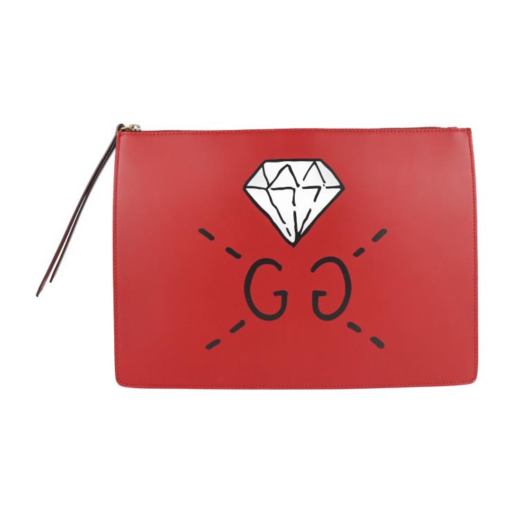 美品 GUCCI グッチ グッチゴースト 429004 ショルダーバッグ カーフ  